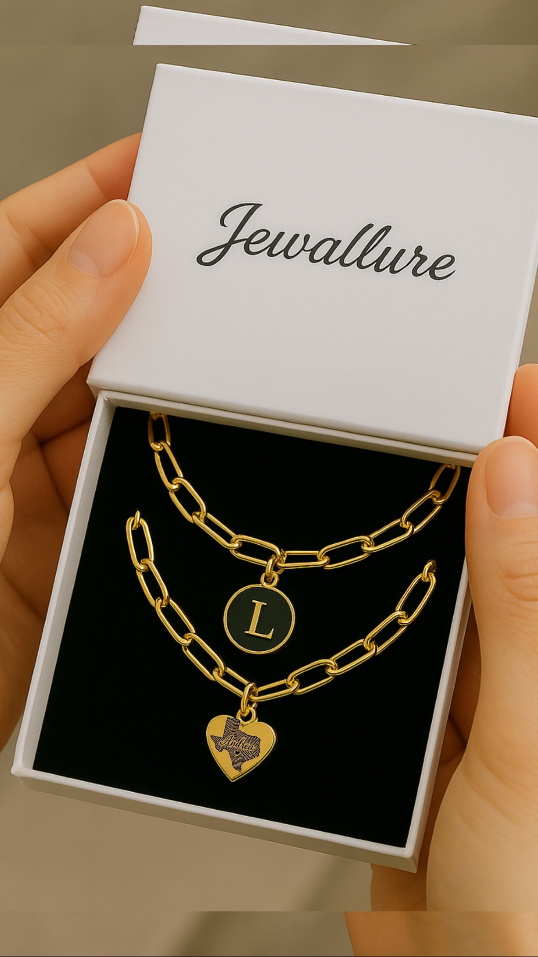 Mapa personalizado exclusivo de Texas y conjunto de pulseras iniciales