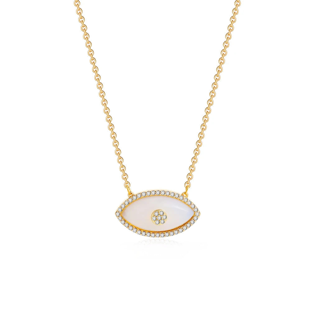 Collar acentuado de Dainty Evil Eye Diamond