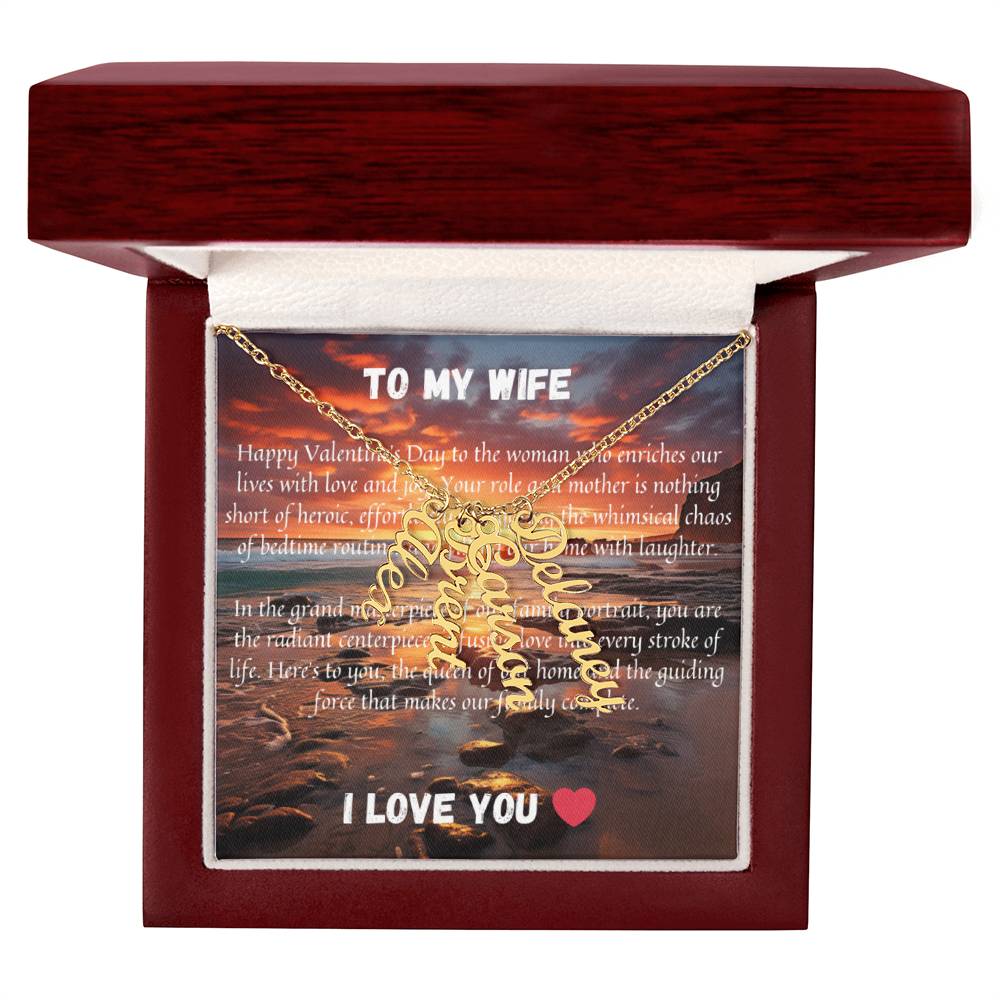 Nennen Sie Halskette mit Message Card für Frau und hingebungsvolle Mutter