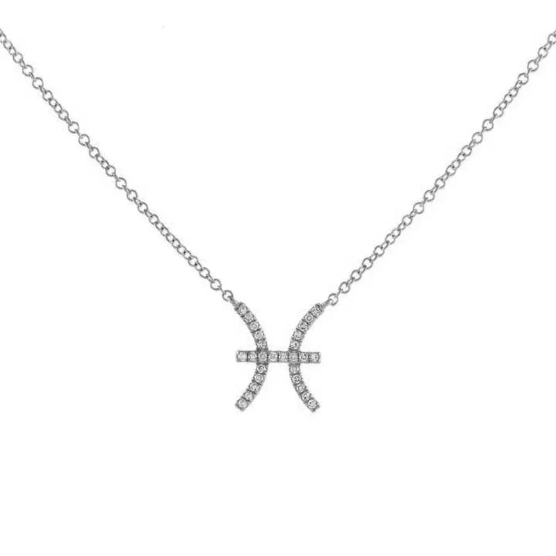 Dainty Diamond Zodiac Sign Necklace - Veinci
