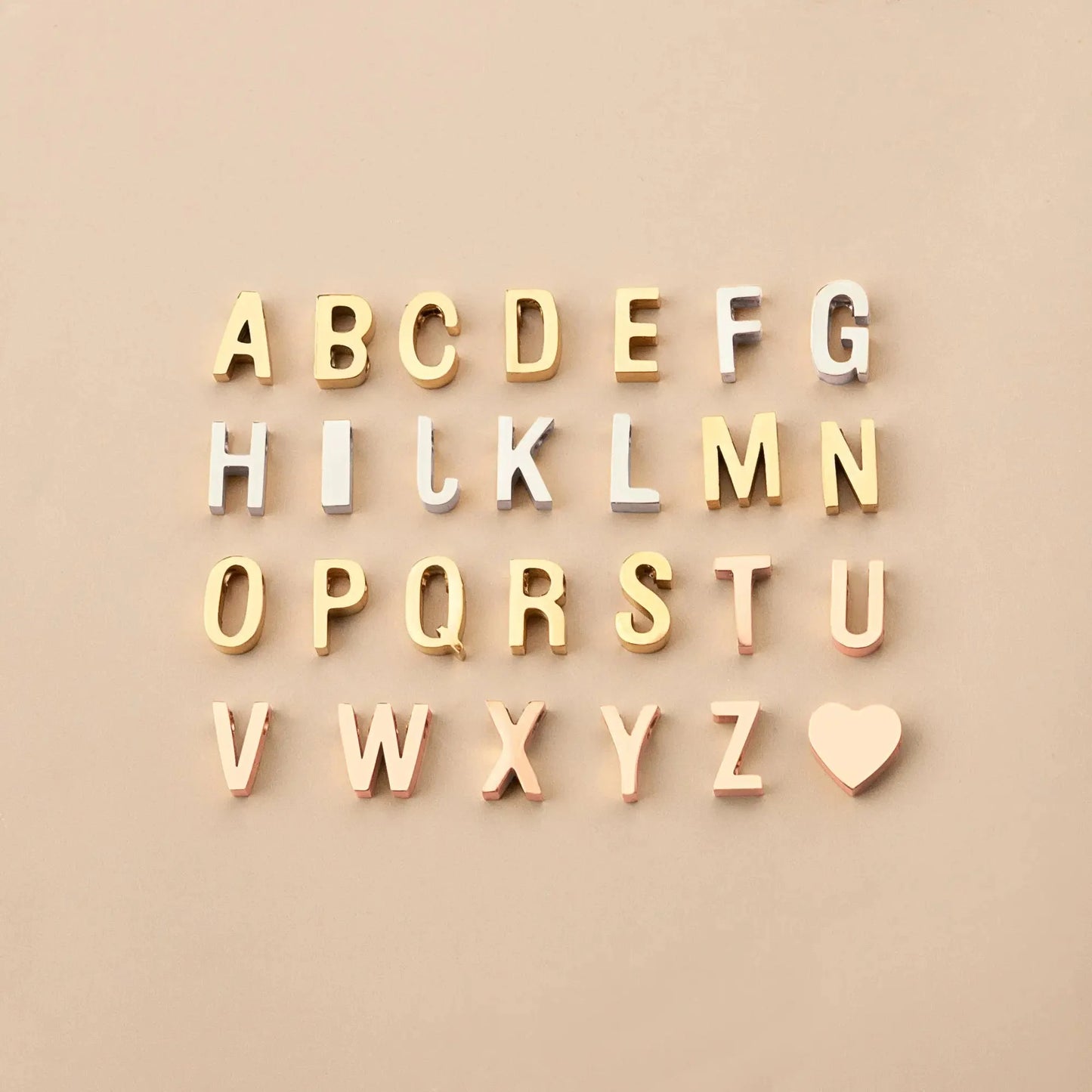 Dainty Heart & Birthstone Letter Initial Necklace - Veinci