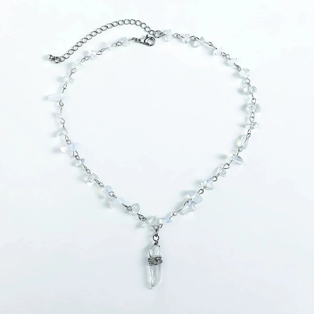 Ice Crystal Stone Choker Necklace - Veinci