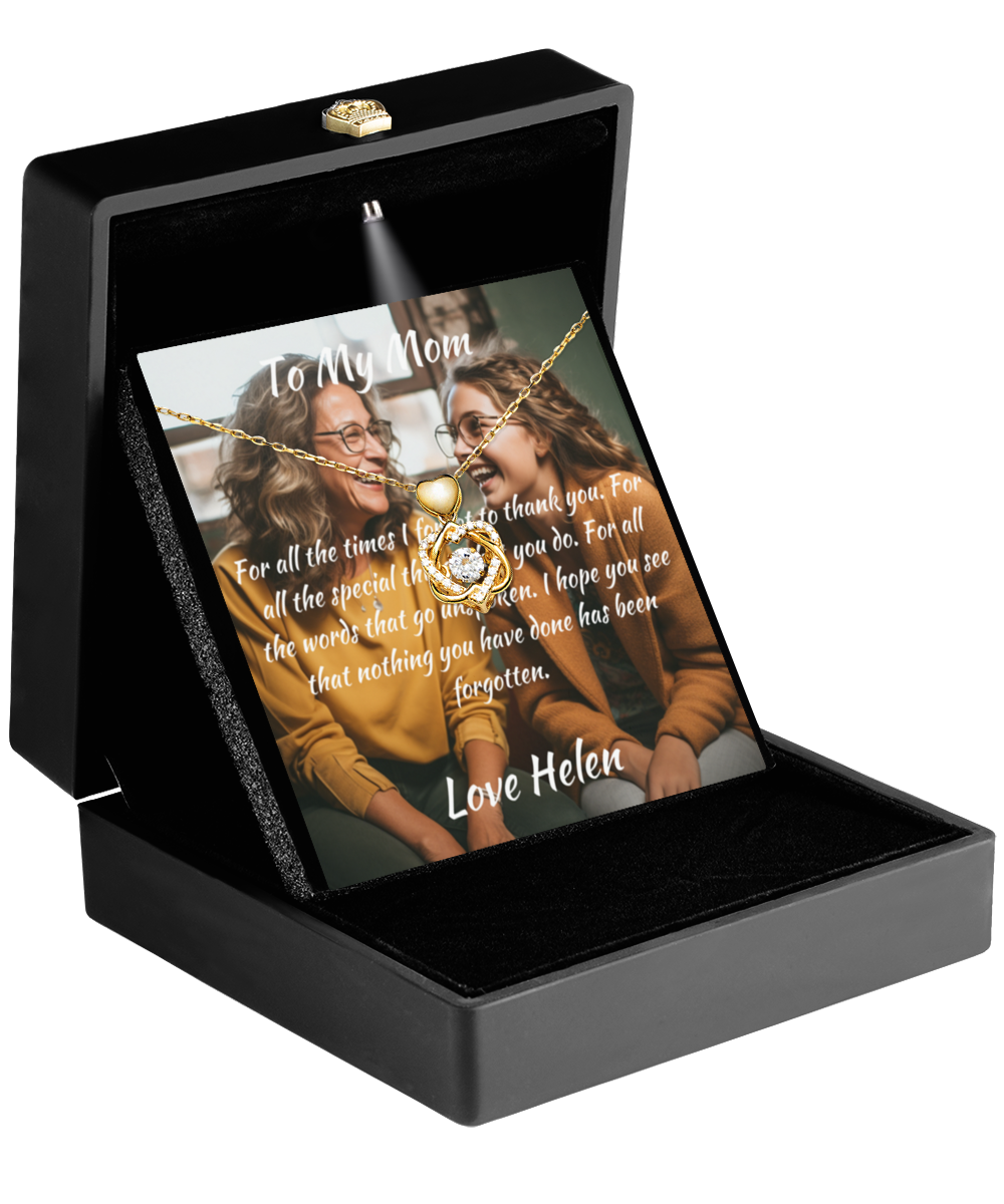 Carte de message et collier de messagerie et fille personnalisable, cadeau mère fille