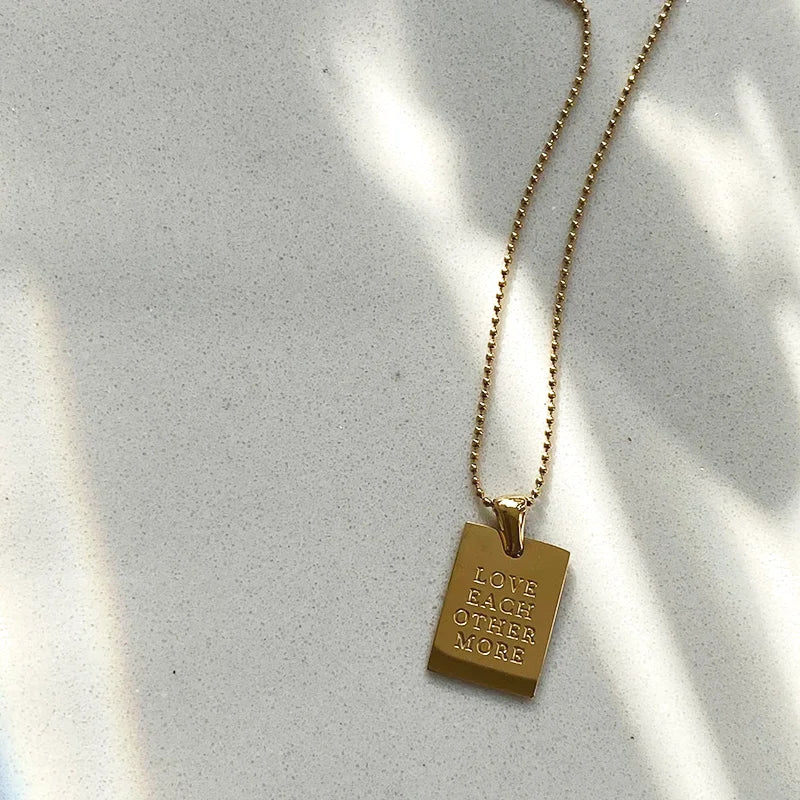 Positive Affirmation Engraved Necklaces - Veinci