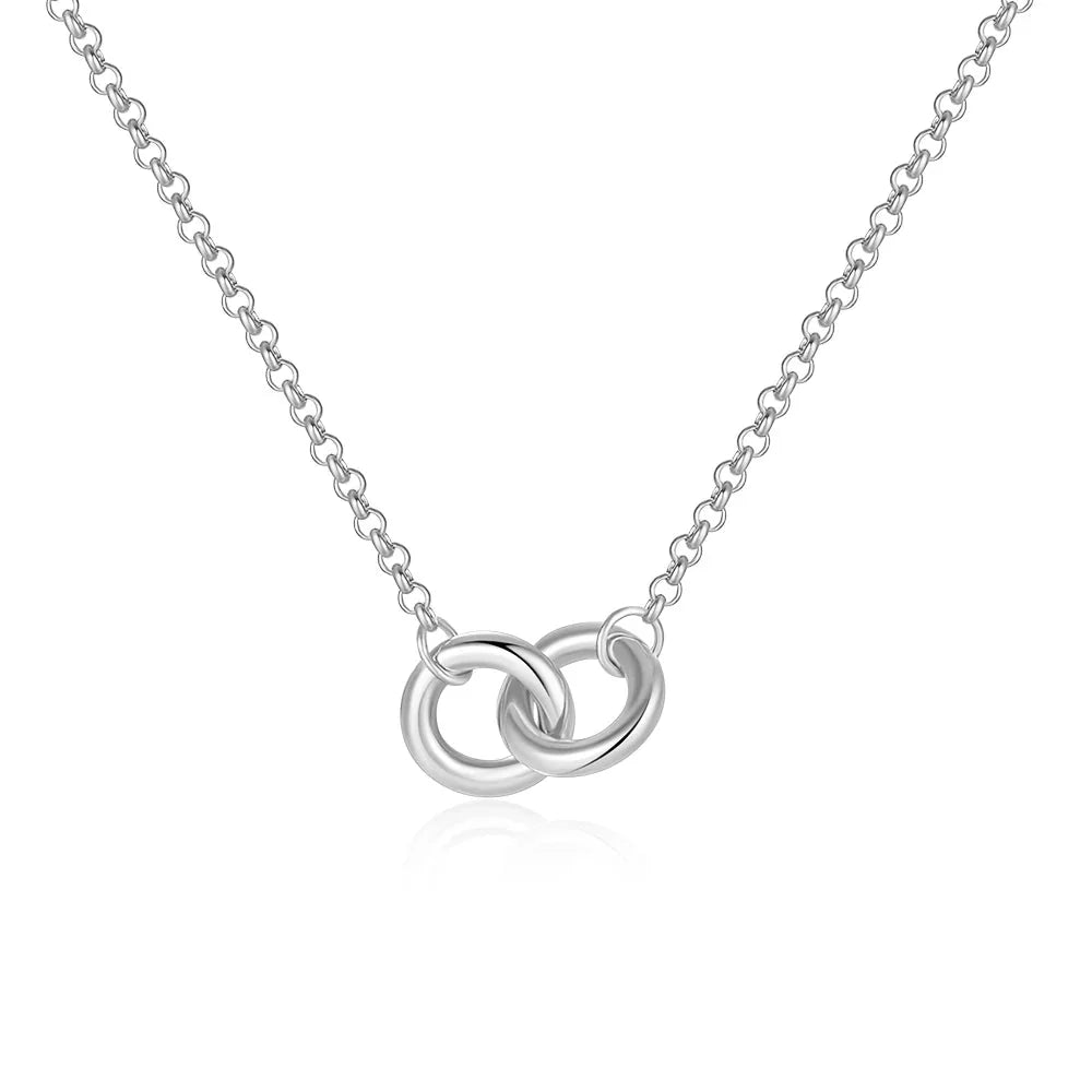 S925 Dainty Forever Linked Necklace - Veinci