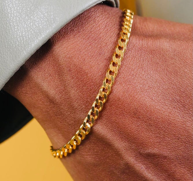 Kubanisches Armband 6 mm Gold