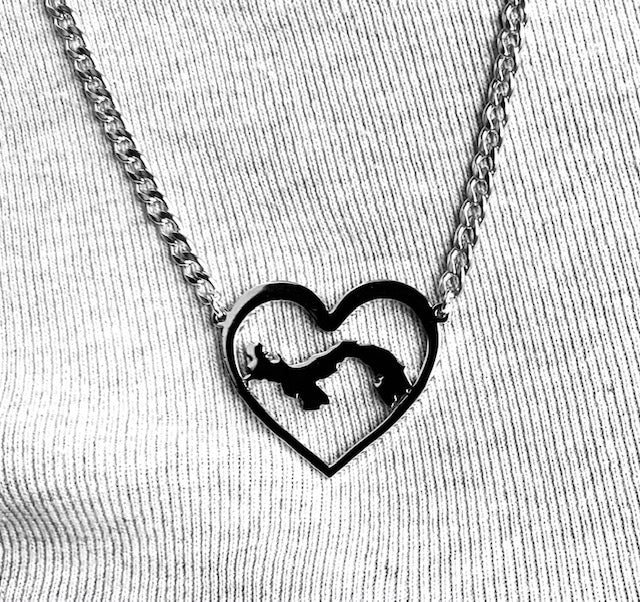 Exclusive Panama Map Heart Necklace.