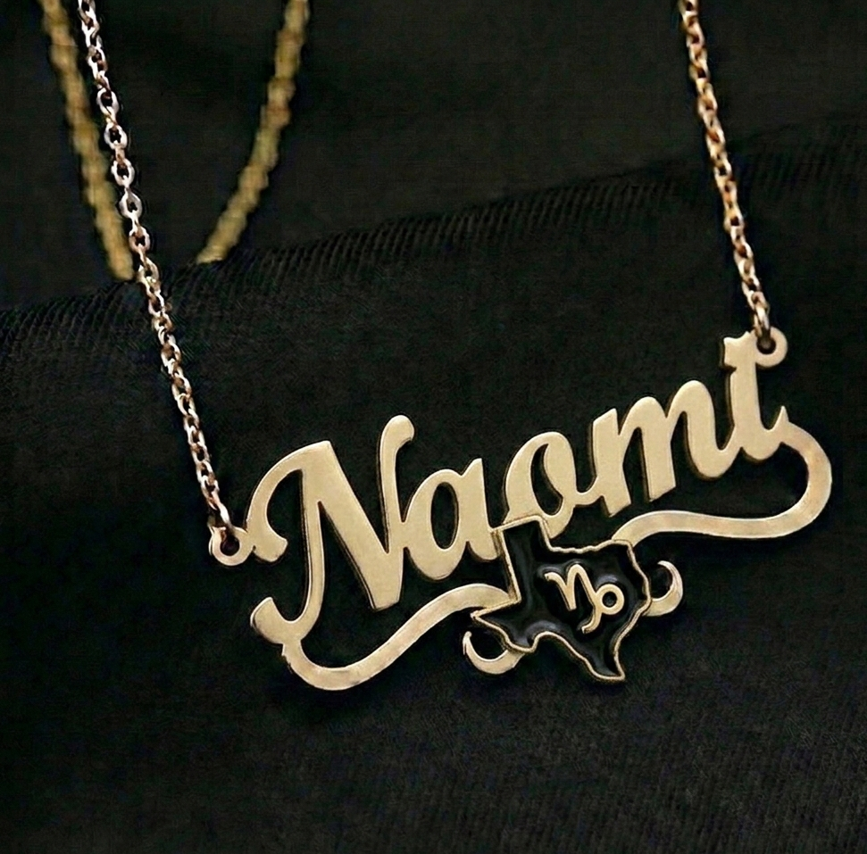 Exclusive Texas Zodiac Name Necklace