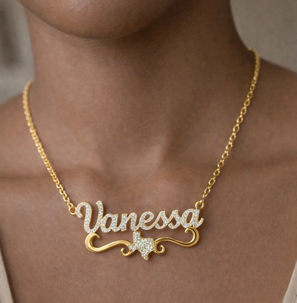 Exclusive Texas Name Necklace