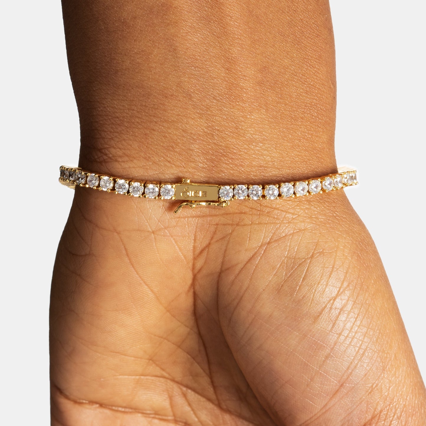 3 mm Moissanite Tennis Bracelet Gold