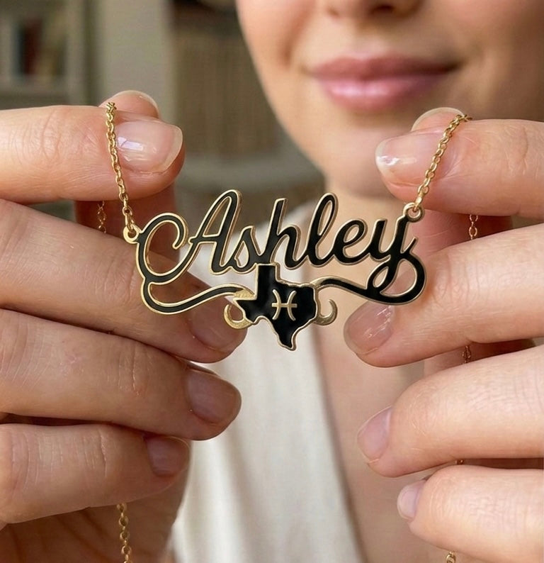 Exclusive Texas Zodiac Name Necklace