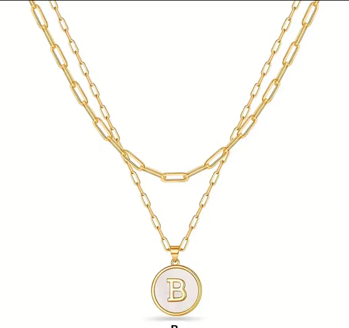 Exclusive I love France Double Sided Initial Necklace