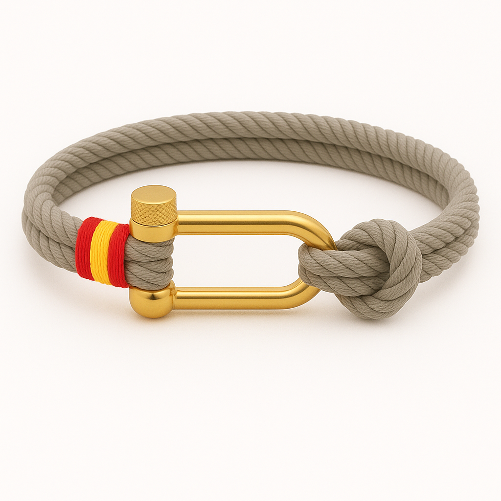 Pulsera de cuerda gris náutica de España exclusiva