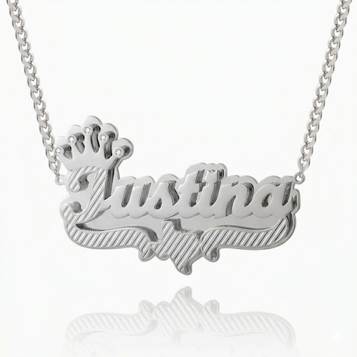 Exclusive Double plated Queen Of The South Texas Name Necklace