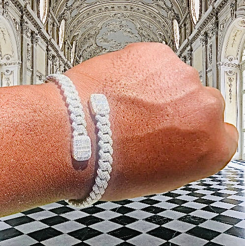 Exclusive Iced Moissanite Cuban Bangle
