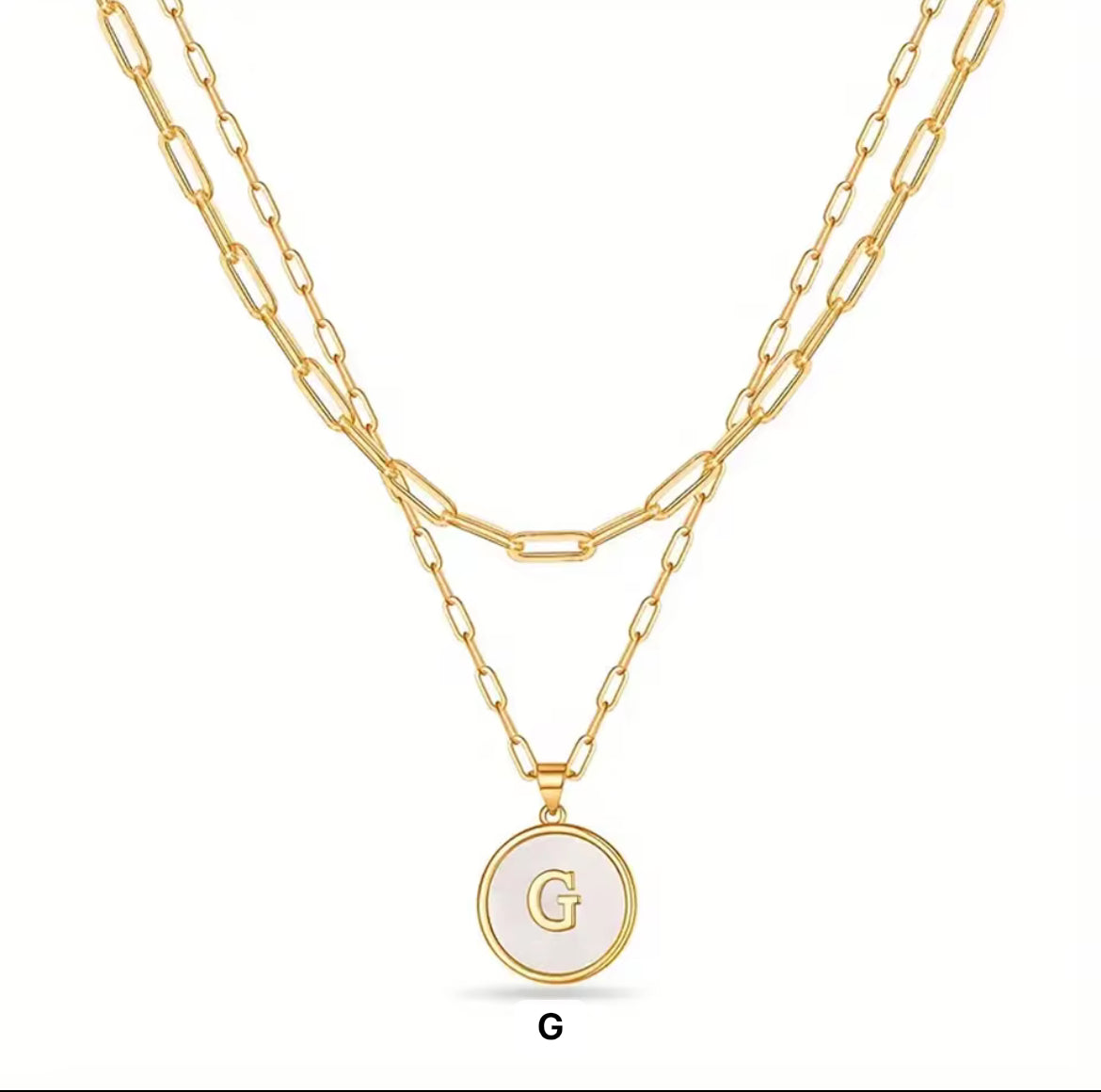 Exclusive I love France Double Sided Initial Necklace