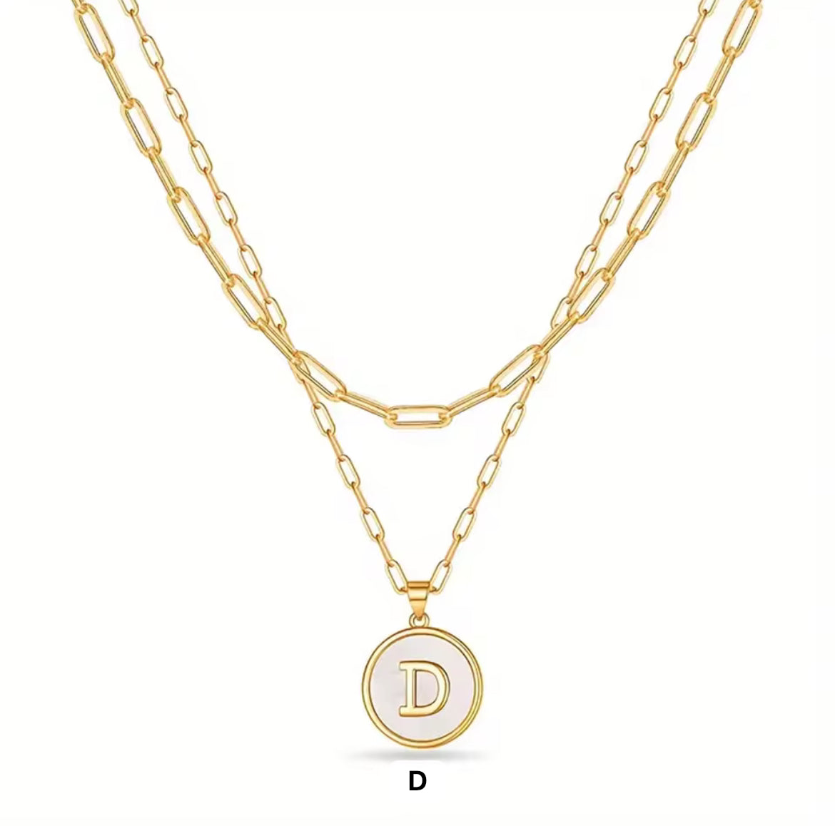 Exclusive I love France Double Sided Initial Necklace