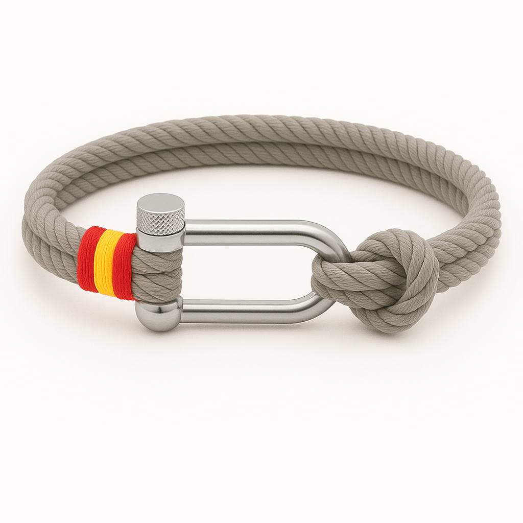 Pulsera de cuerda gris náutica de España exclusiva