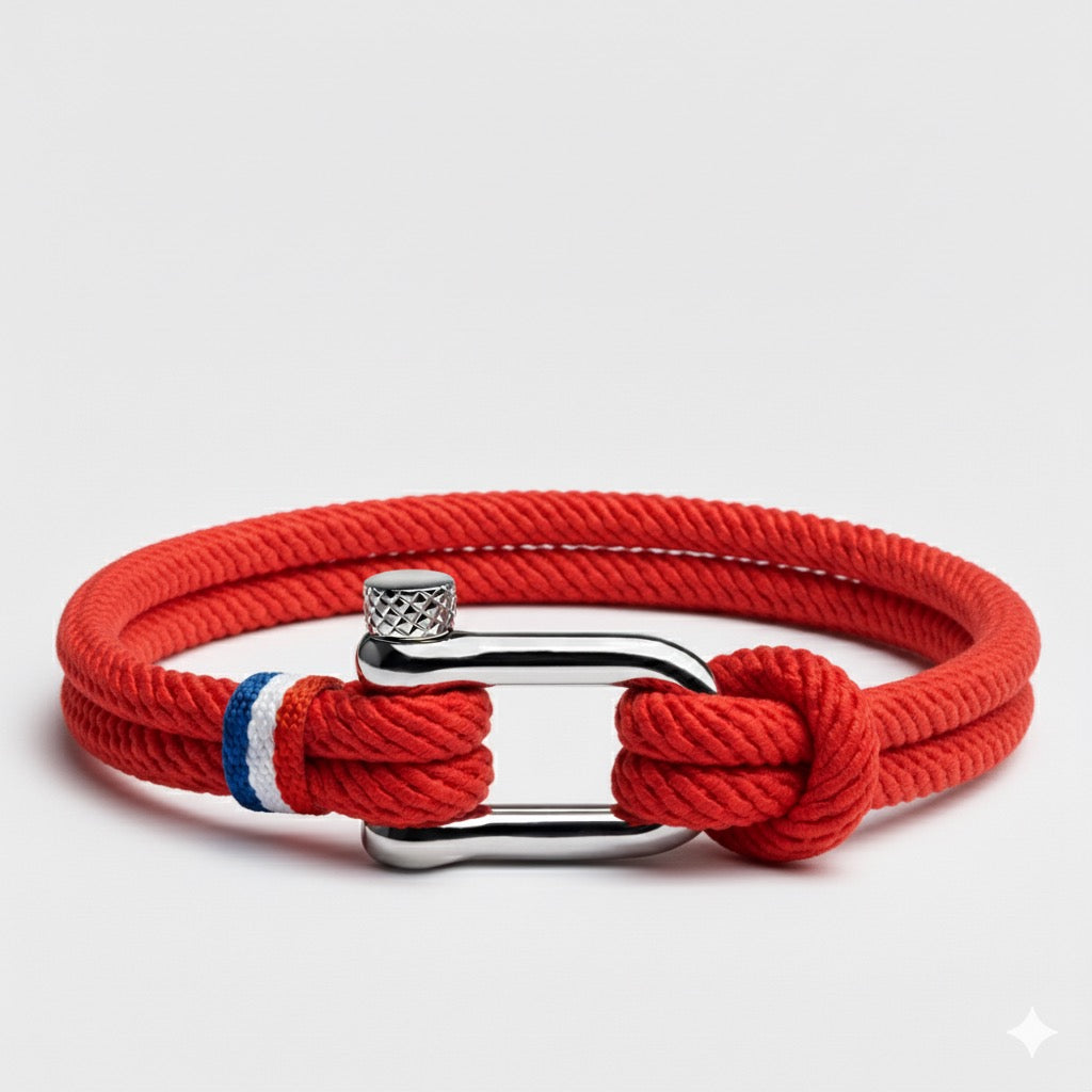Exclusive France Nautical Red rope bracelet