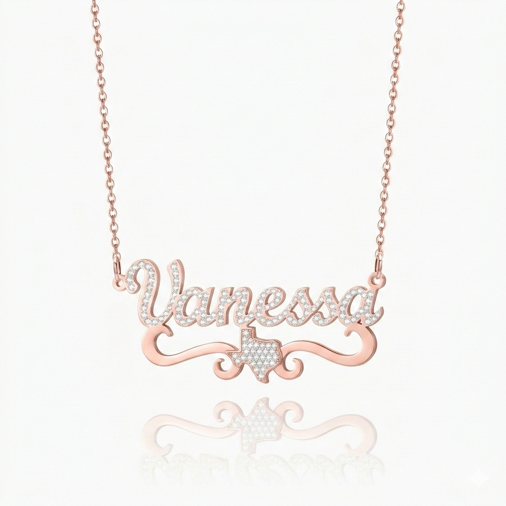Exclusive Texas Name Necklace