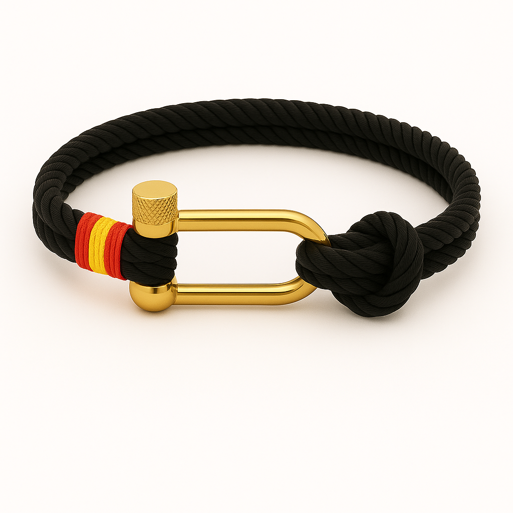 Exclusive Spain Nautical Black rope bracelet