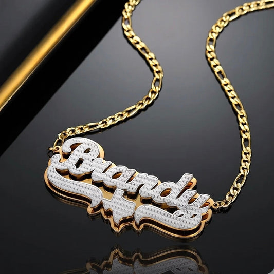 Double plated Texas Name Necklace