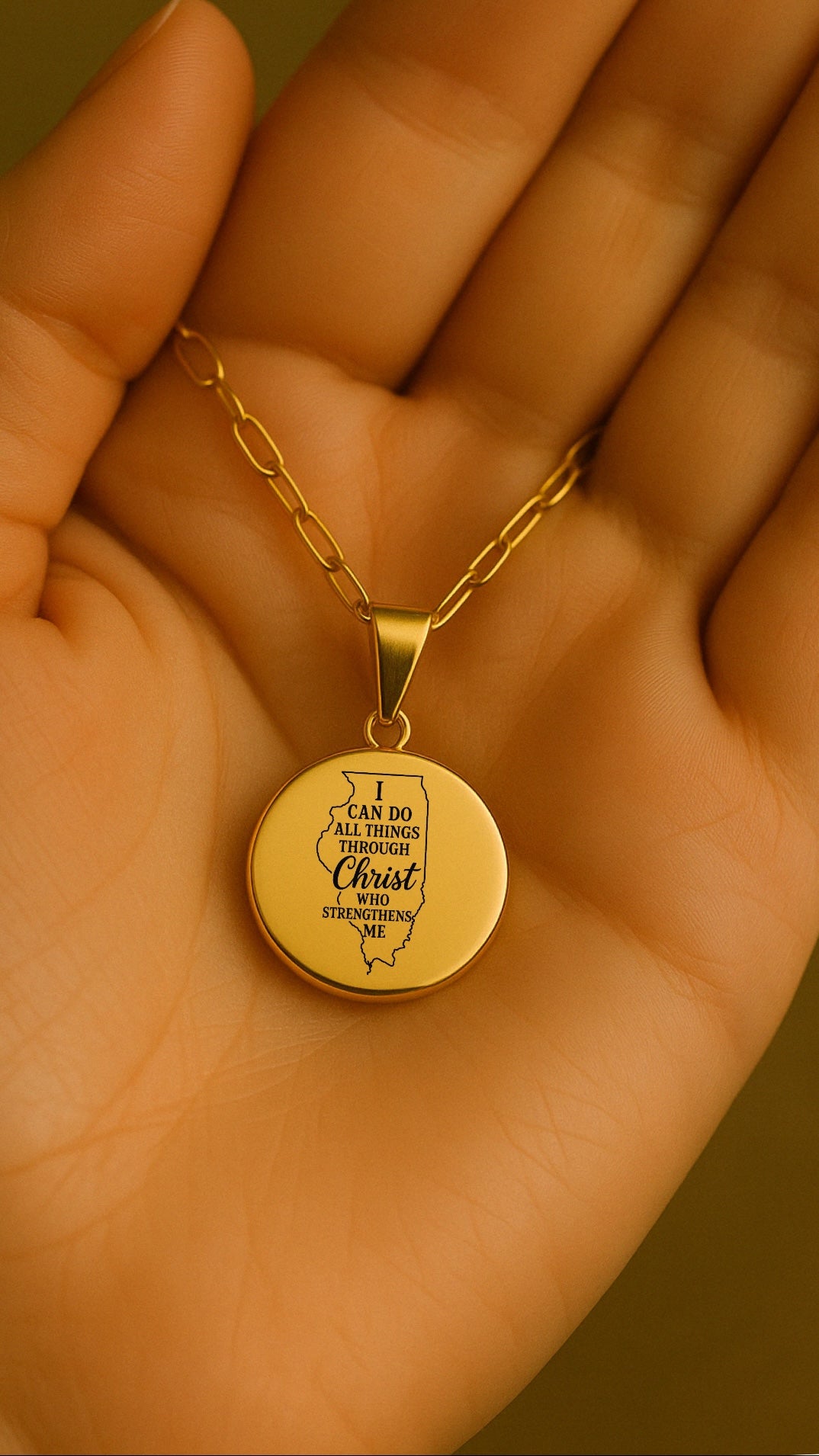 Illinois Filipenses 4:13 Collar inicial