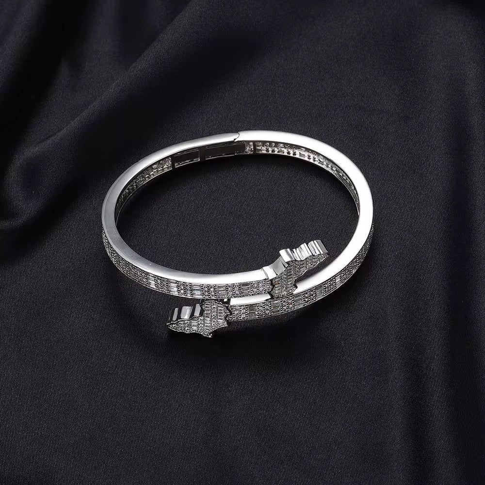 EXKLUSIVE ERED OUT BAGUETTE AFRIKA -Kartenarmband