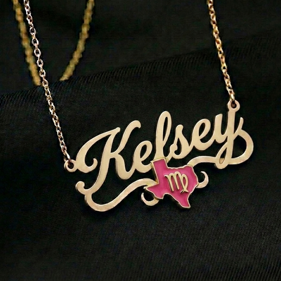 Exclusive Texas Zodiac Name Necklace