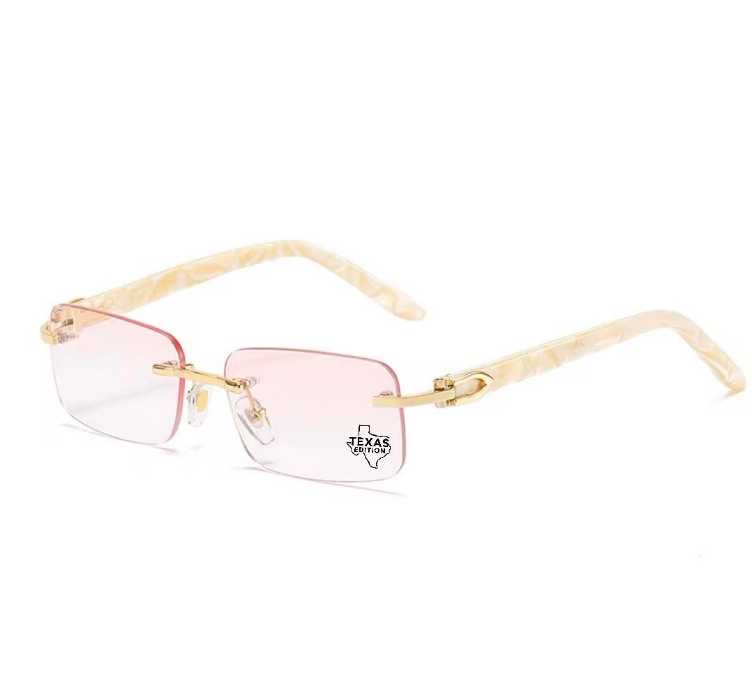 Exclusive Texas Edition Rimless Sunglasses by Jewallure