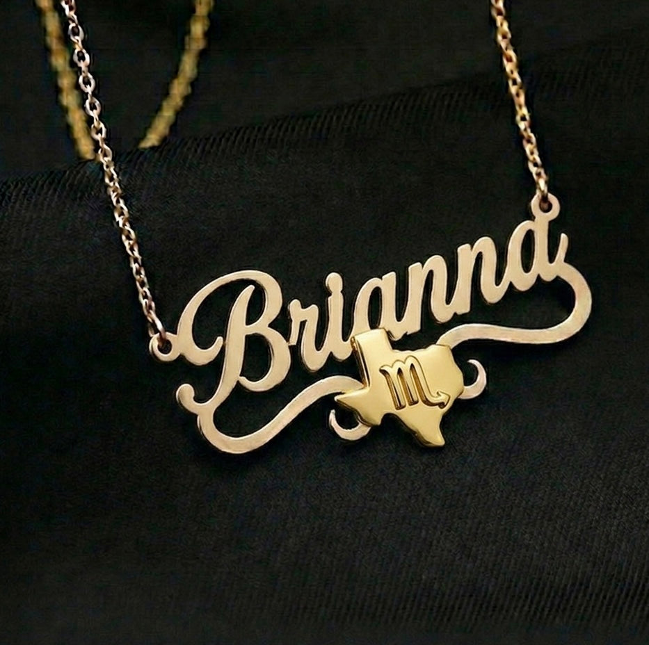 Exclusive Texas Zodiac Name Necklace
