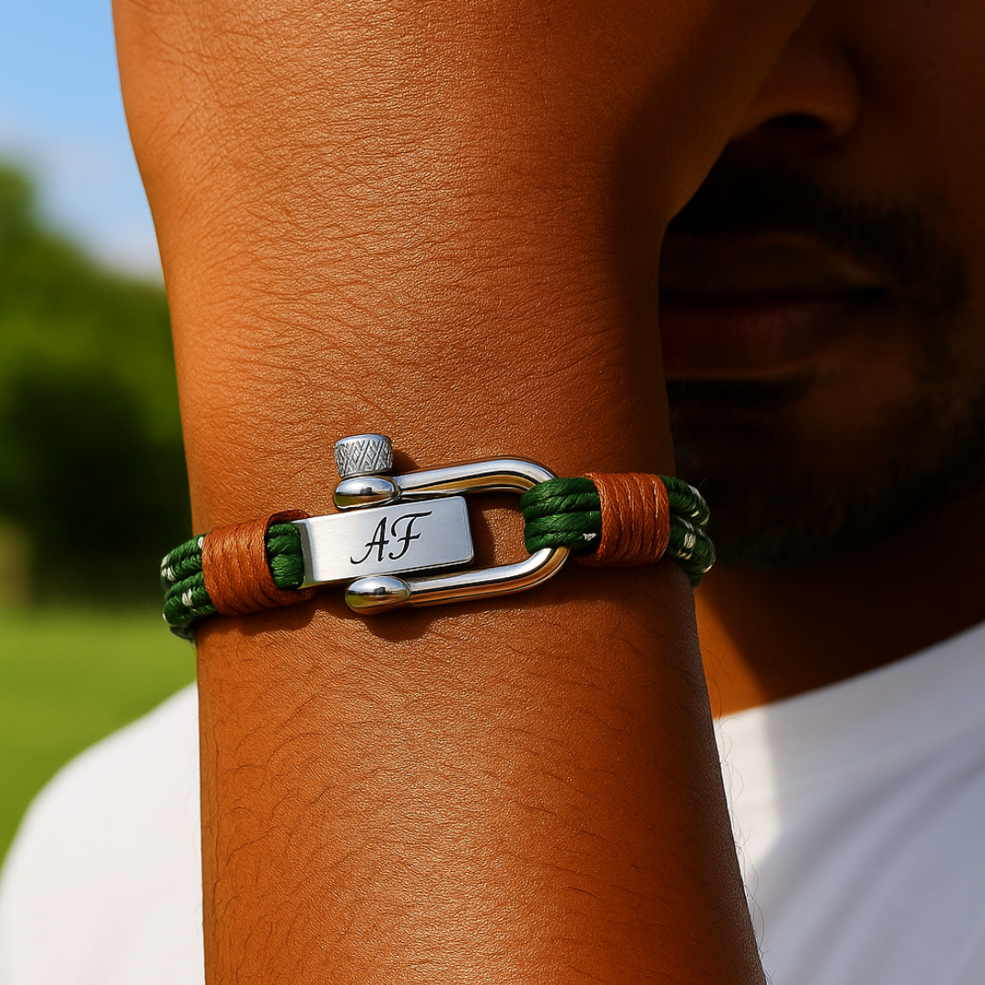 Bracelet de corde nautique personnalisé