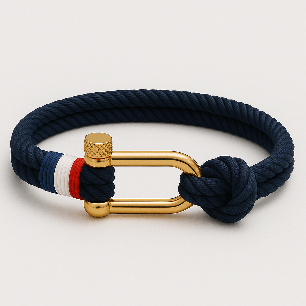 Exclusive France Nautical Navy rope bracelet