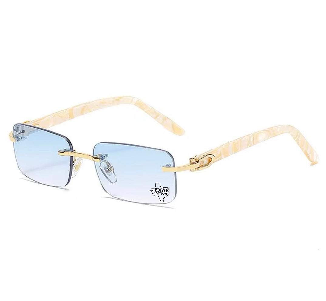 Exclusive Texas Edition Rimless Sunglasses by Jewallure