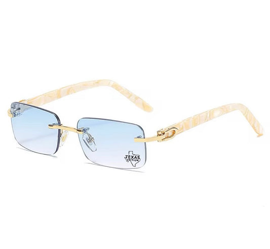 Exclusive Texas Edition Rimless Sunglasses by Jewallure
