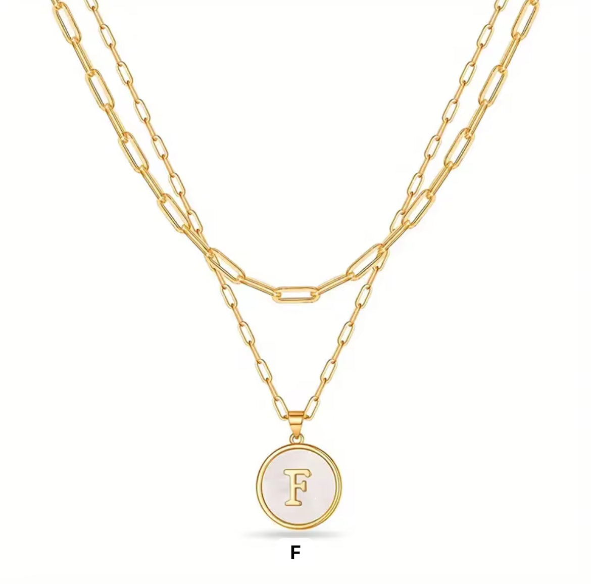 Exclusive I love France Double Sided Initial Necklace