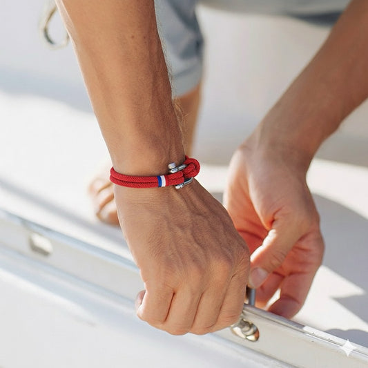 Exclusive France Nautical Red rope bracelet