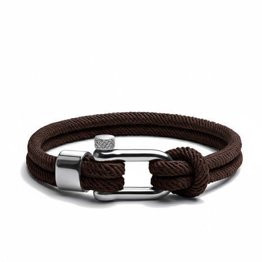 Brown Nautical double strand rope bracelet