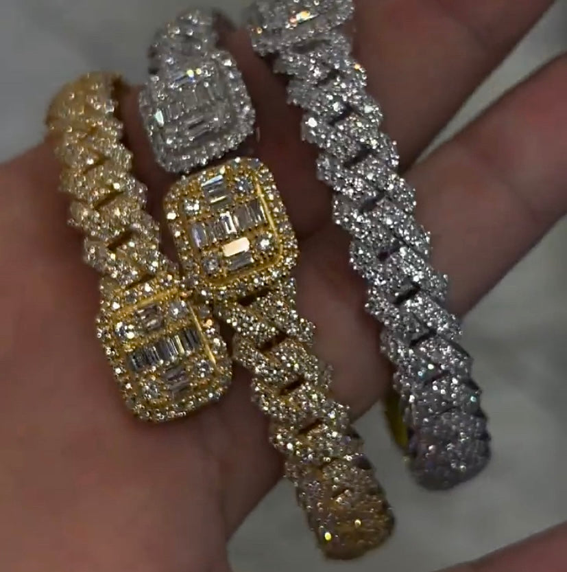 Exclusive Iced Moissanite Cuban Bangle