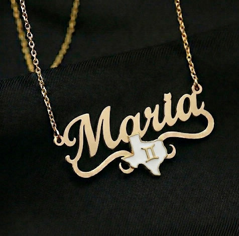 Exclusive Texas Zodiac Name Necklace