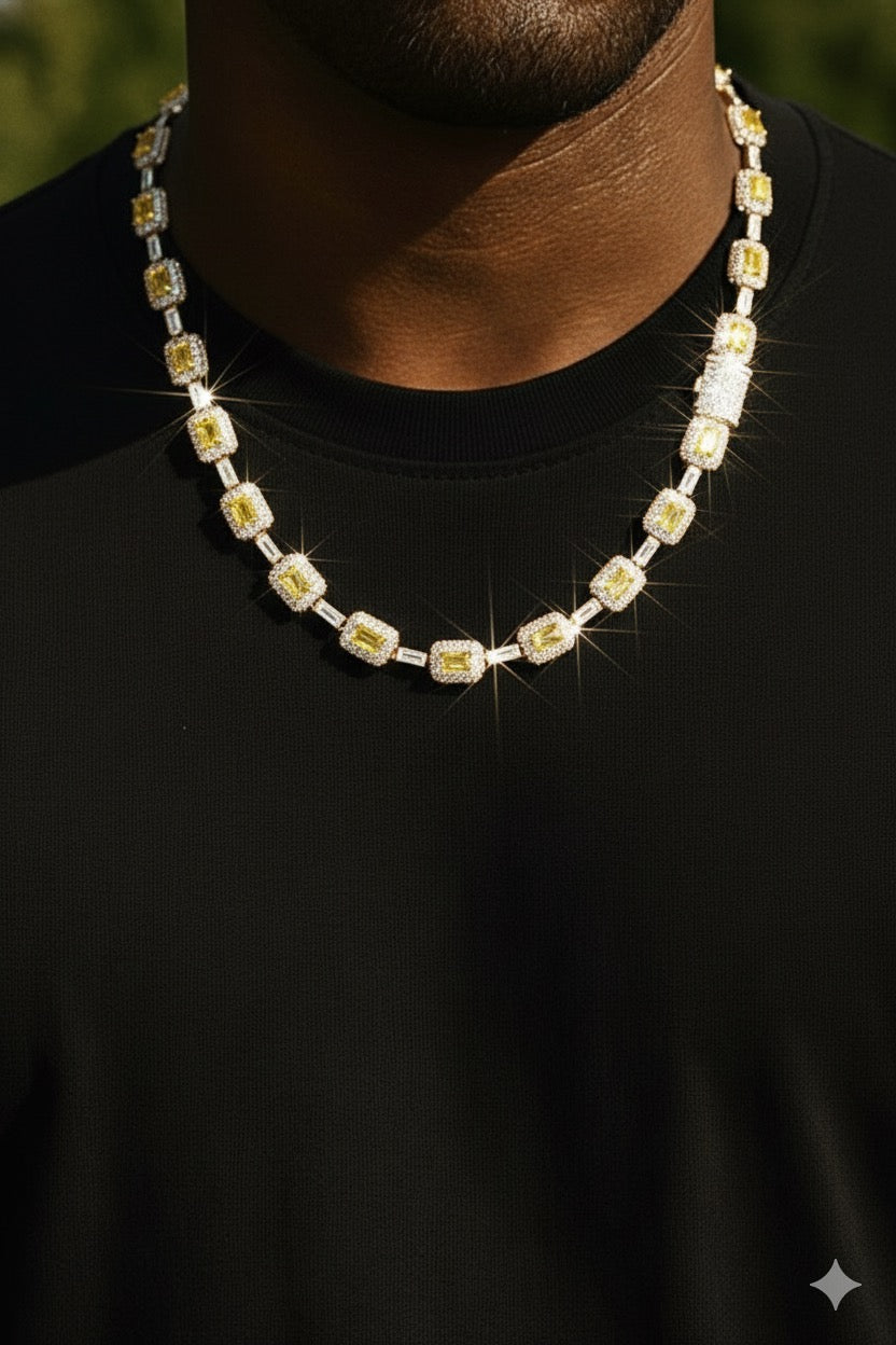 Canary Yellow Baguette Link 2 piece set