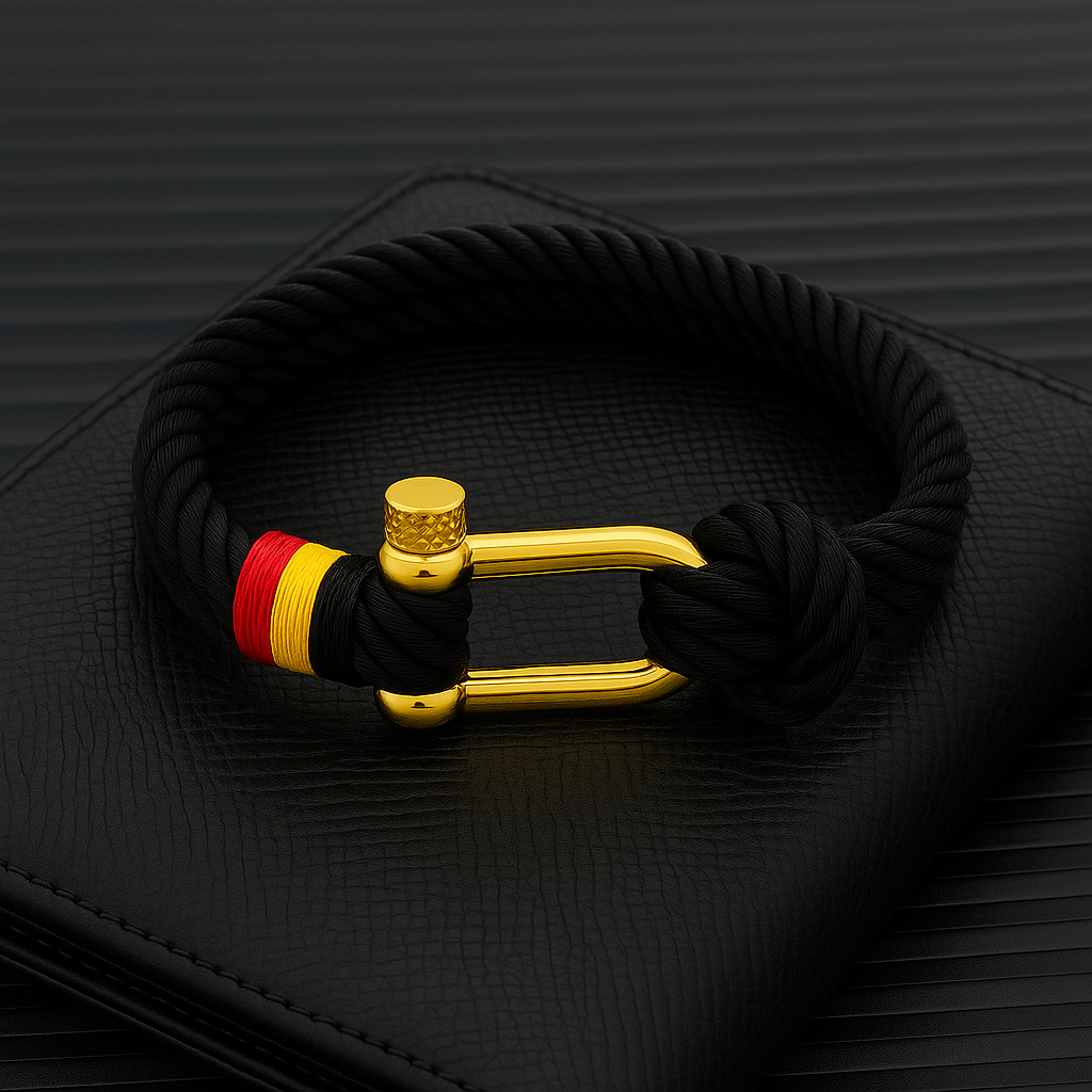 Bracciale della corda nera nautica Germania