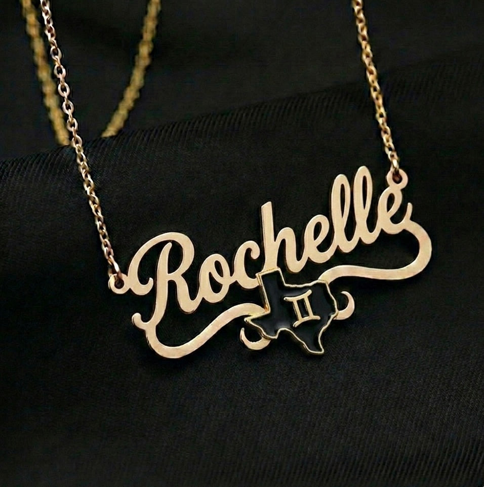 Exclusive Texas Zodiac Name Necklace