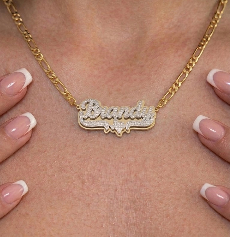 Double plated Texas Name Necklace