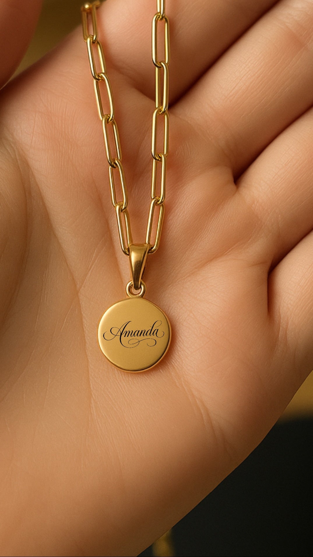 Double side name Initial Necklace