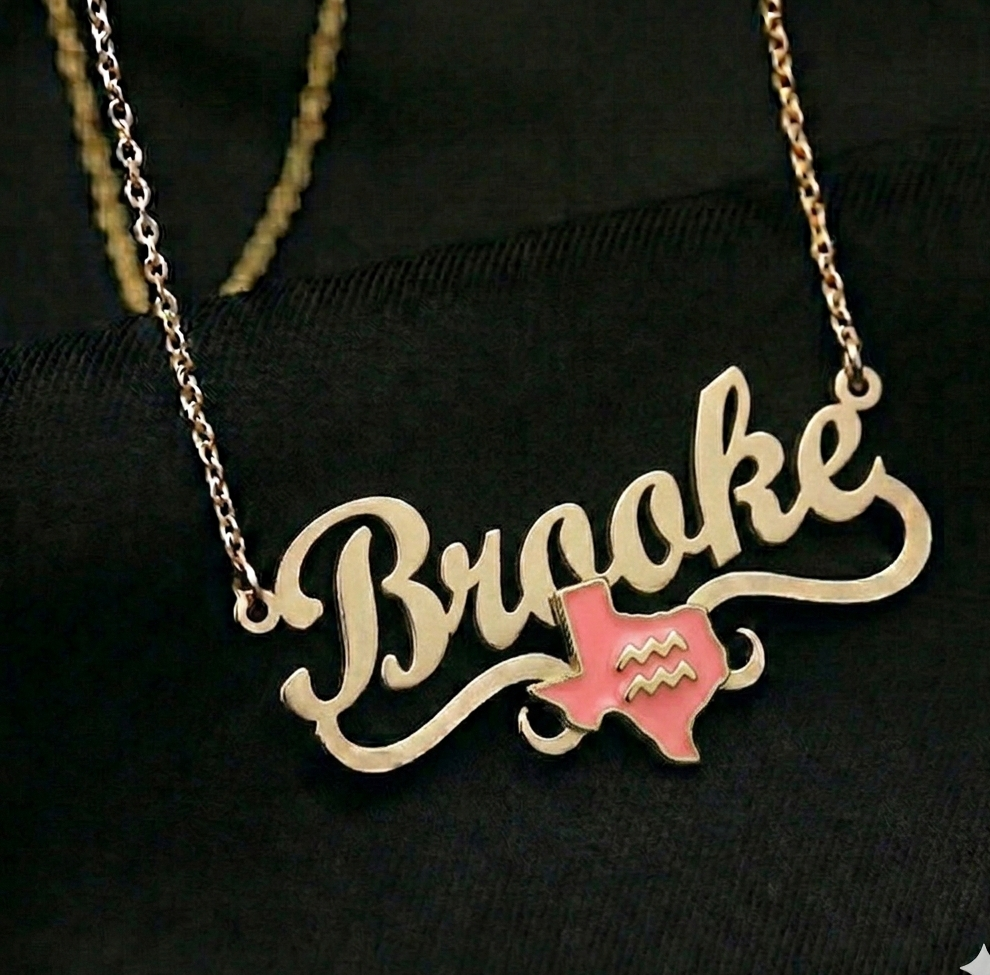Exclusive Texas Zodiac Name Necklace
