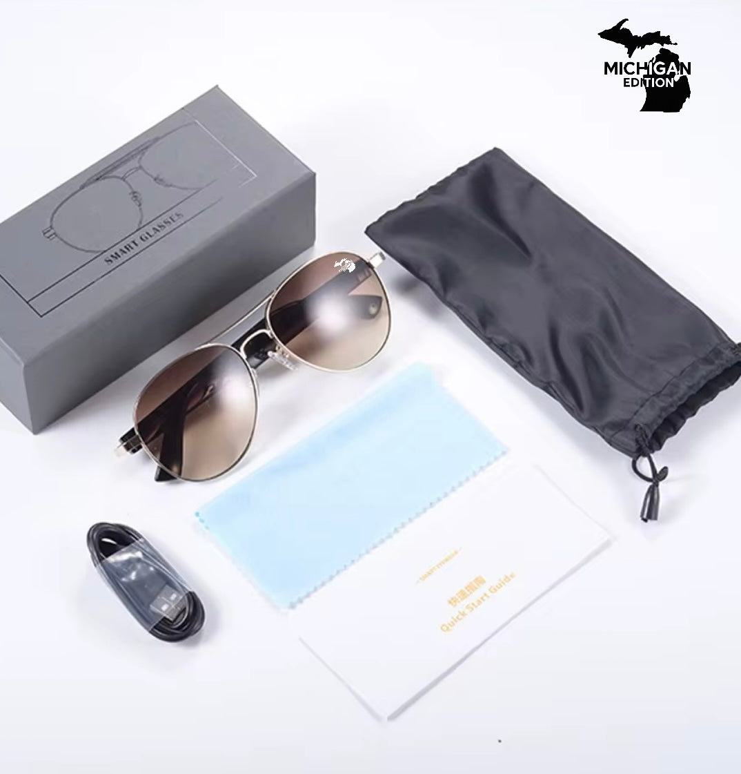 Exclusive Michigan Edition Bluetooth Aviator Sunglasses