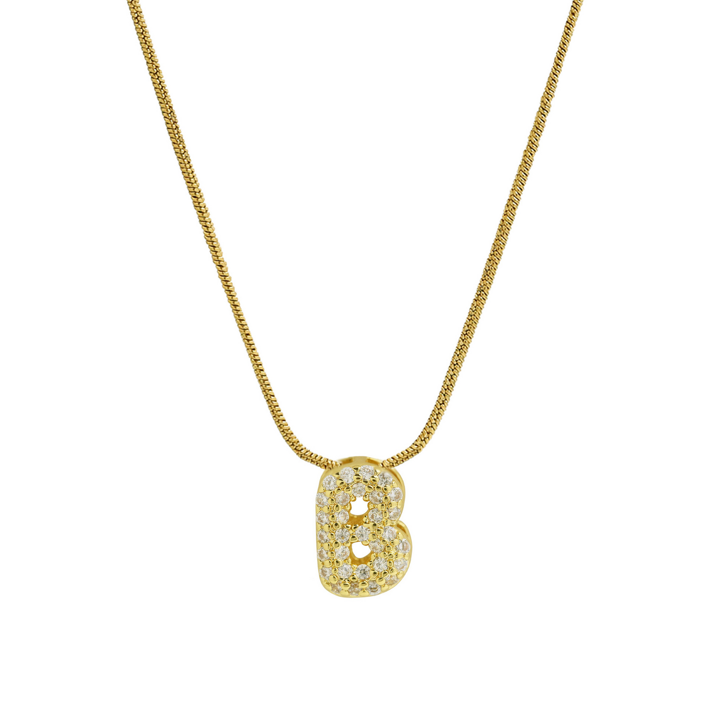 Diamantblasenbrief anfänglicher Halskette