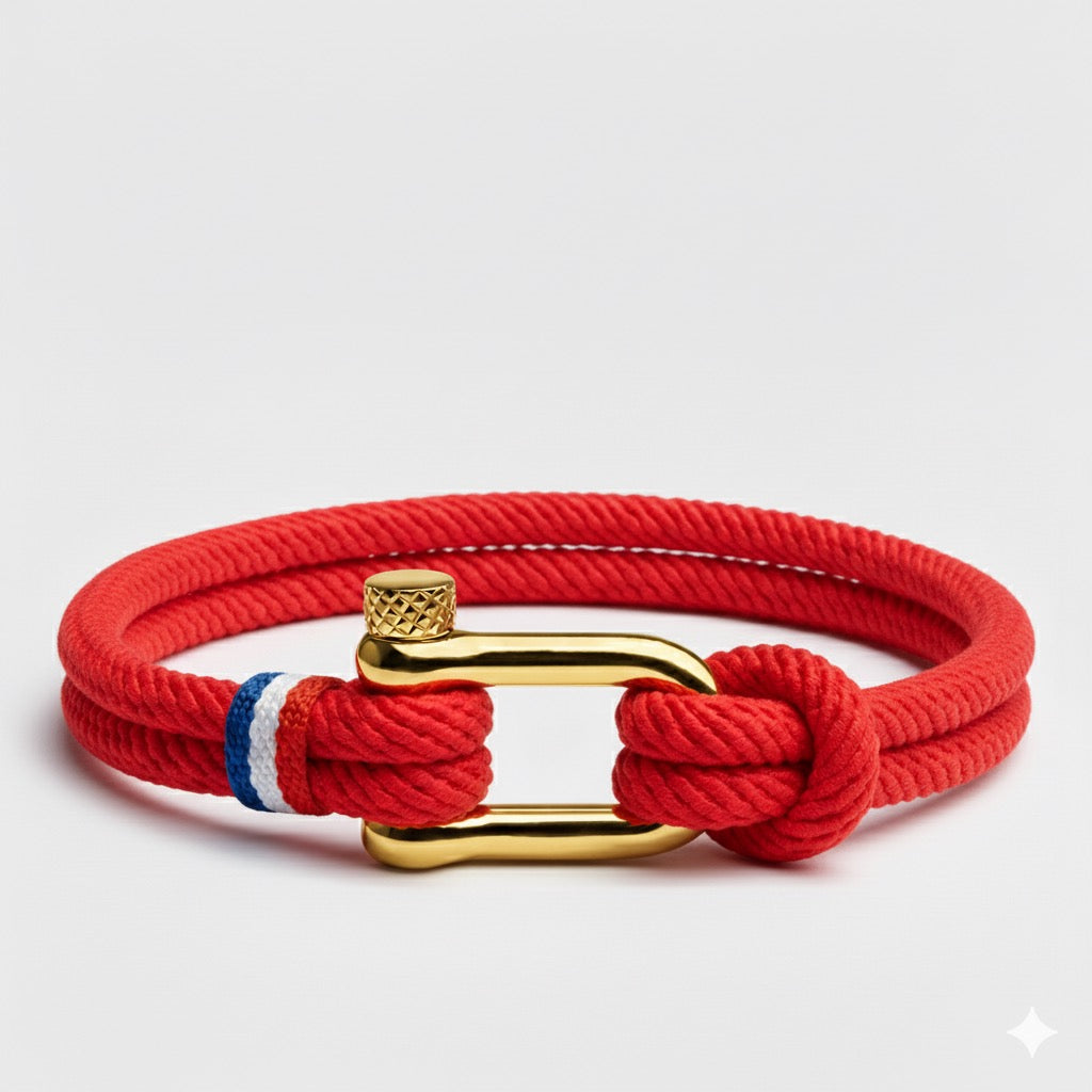 Exclusive France Nautical Red rope bracelet