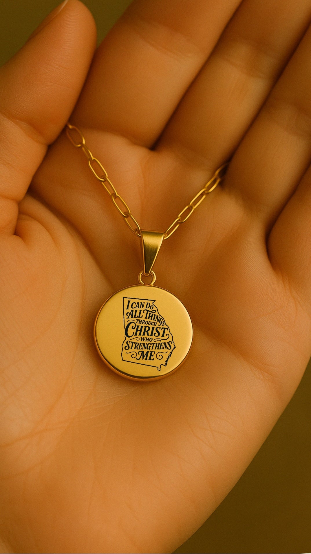 Georgia Filipenses 4:13 Collar inicial